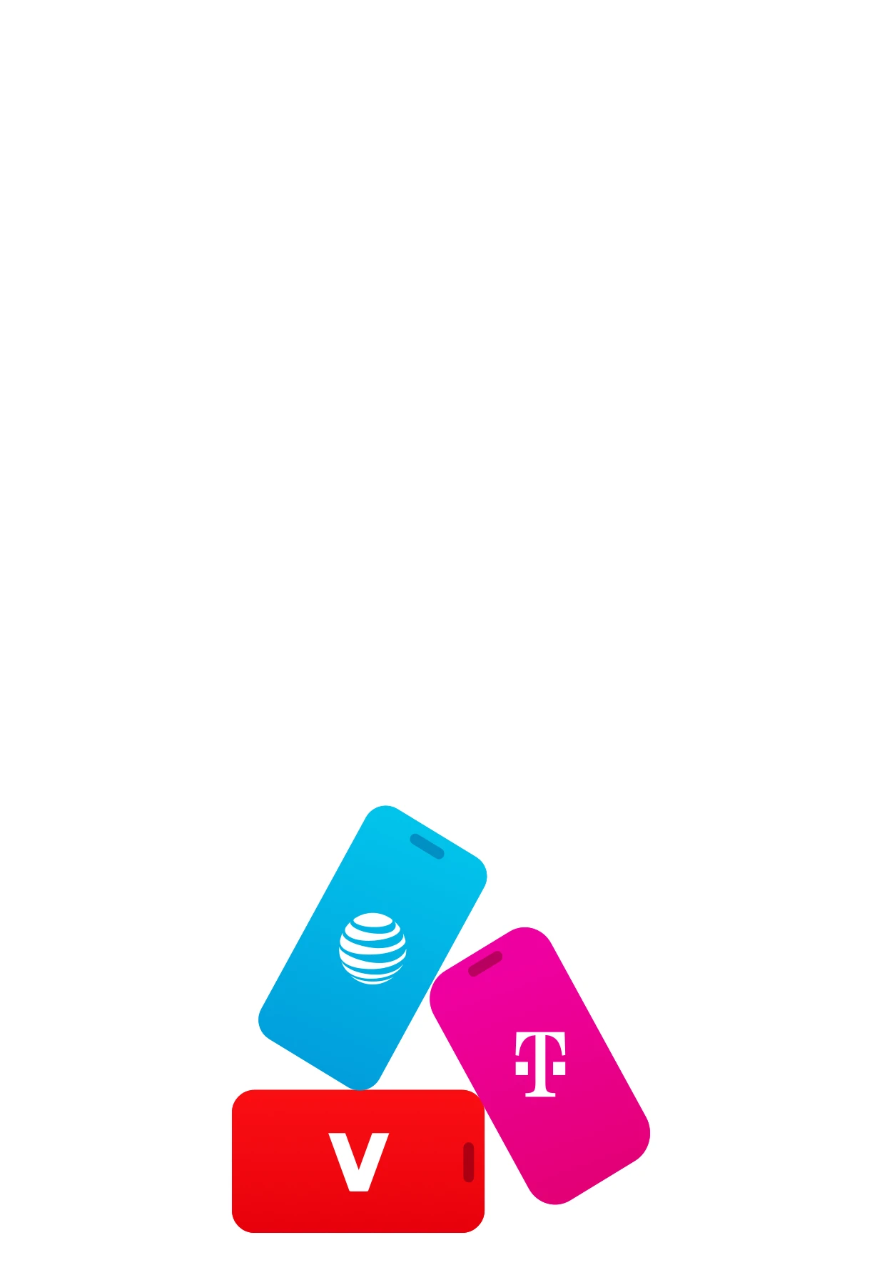 Carriers for Apple devices: AT&T, Verizon, T-Mobile